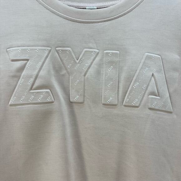 Zyia Active Sweatshirt Women's M Ballet Pink Logo Long Sleeve Athleisure Fit - Picture 3 of 10